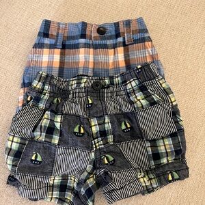 Plaid and Nautical Kids Shorts Set